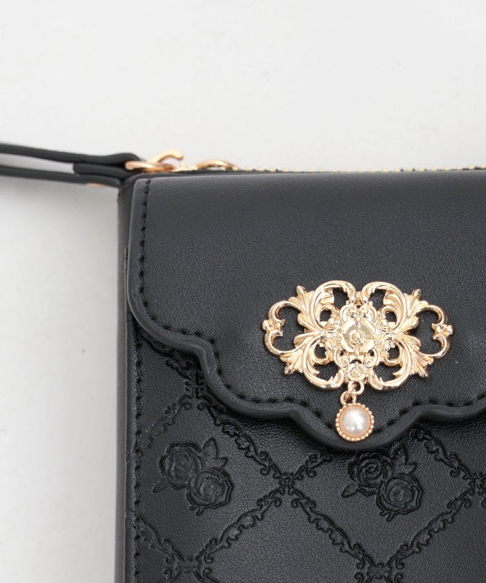 Rose Embossed Smartphone Pochette