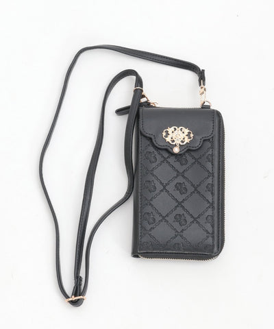 Rose Embossed Smartphone Pochette