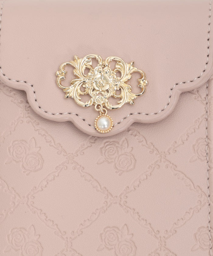 Rose Embossed Smartphone Pochette