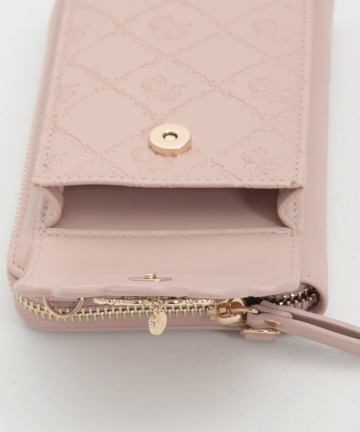 Rose Embossed Smartphone Pochette