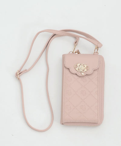 Rose Embossed Smartphone Pochette