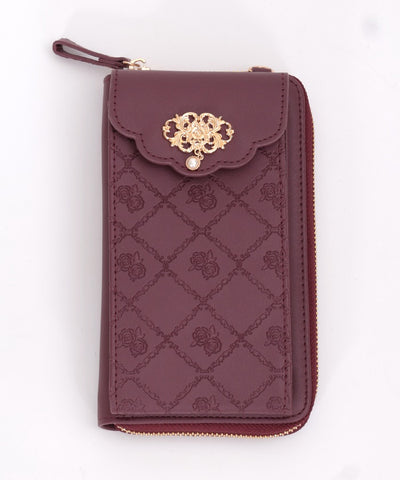 Rose Embossed Smartphone Pochette