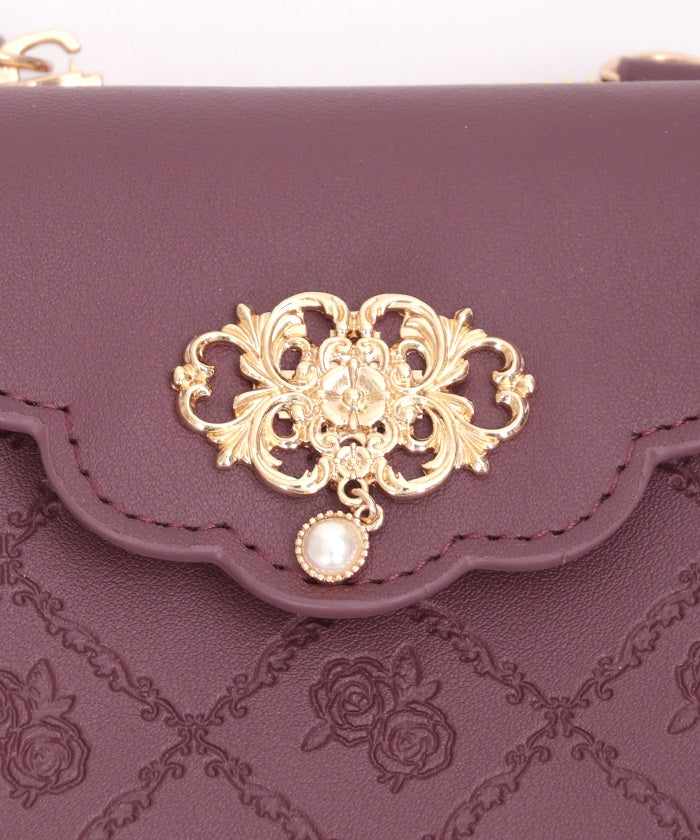 Rose Embossed Smartphone Pochette