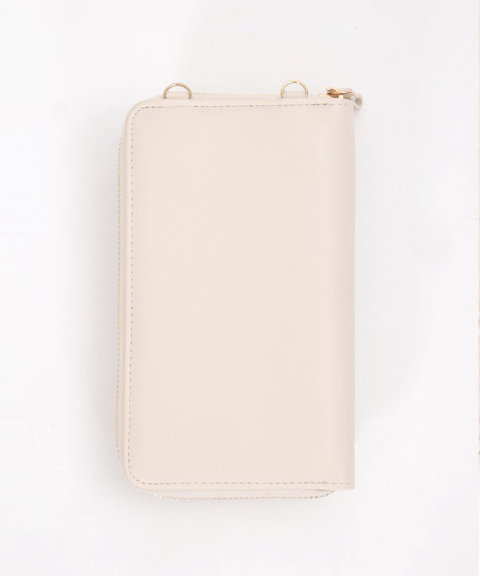 Heart Embroidery Smartphone Pochette