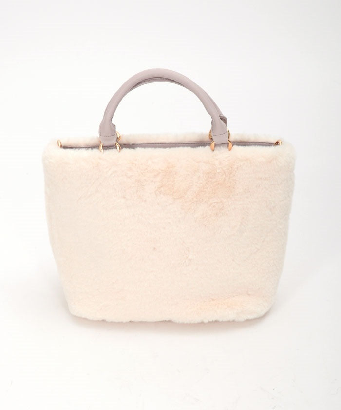 Ribbon Design Fur Bag