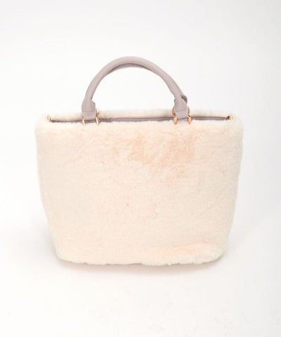 Ribbon Design Fur Bag