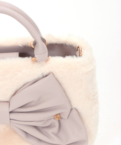 Ribbon Design Fur Bag