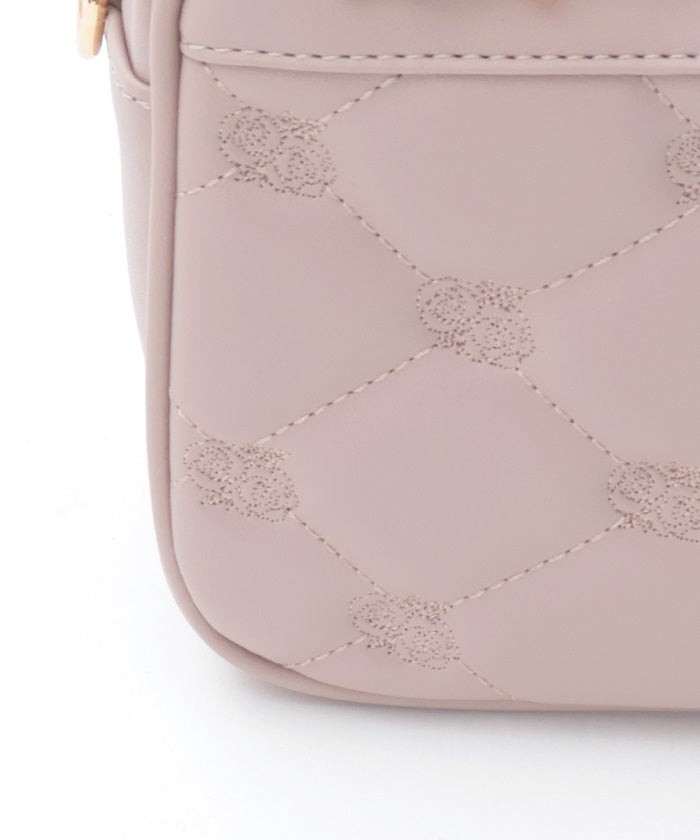 Flower Motif Quilted Shoulder Bag