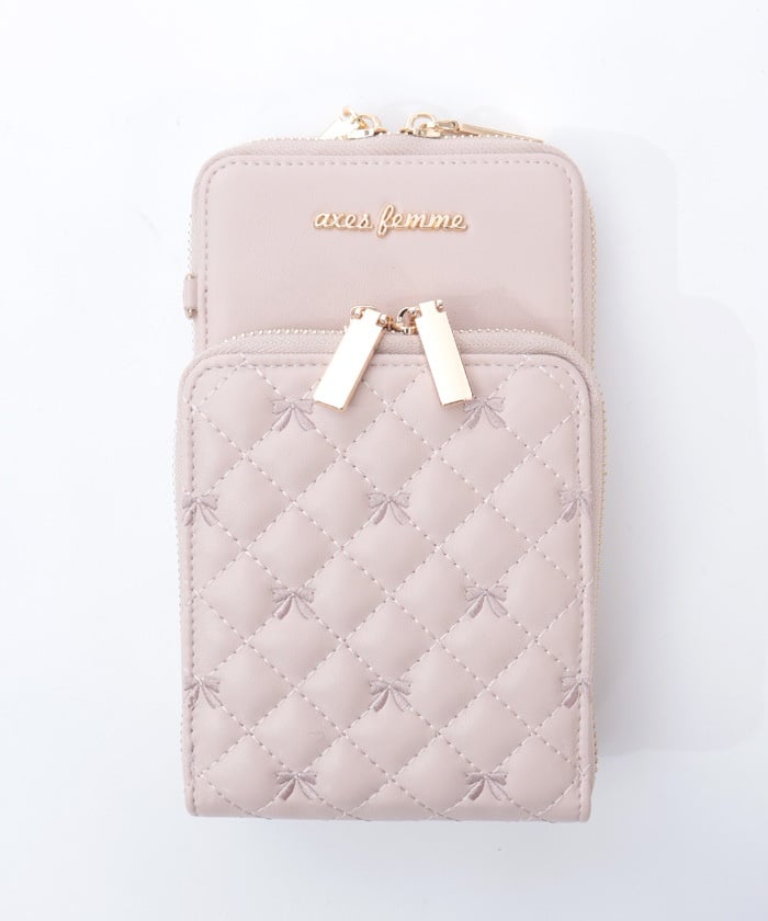 Ribbon Embroidery Quilted Shoulder Bag (Pre-order)