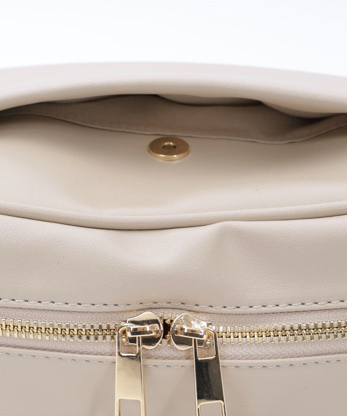 Rose Metal Parts Quilted Shoulder Bag