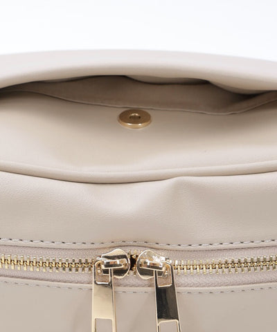 Rose Metal Parts Quilted Shoulder Bag