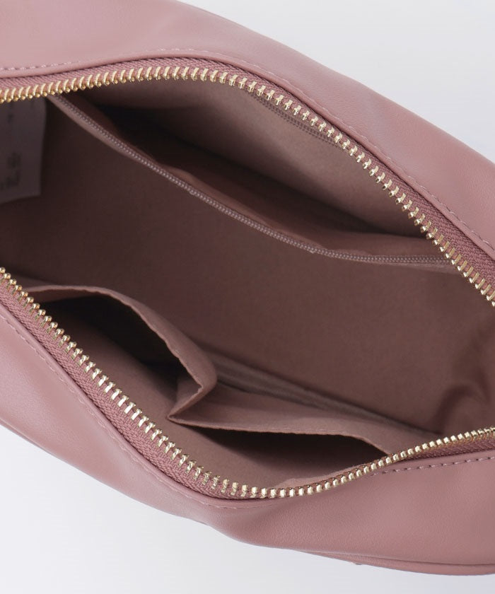 Rose Metal Parts Quilted Shoulder Bag