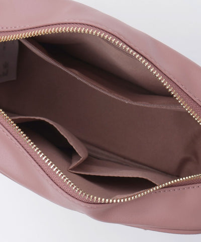 Rose Metal Parts Quilted Shoulder Bag