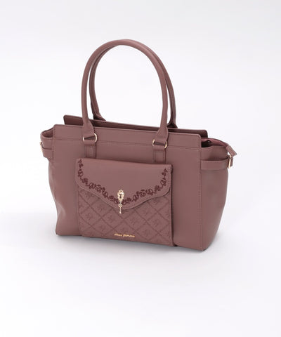 Key Motif Embossed A4 Tote