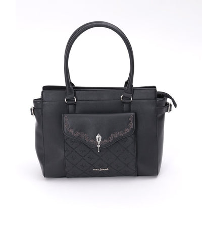 Key Motif Embossed A4 Tote