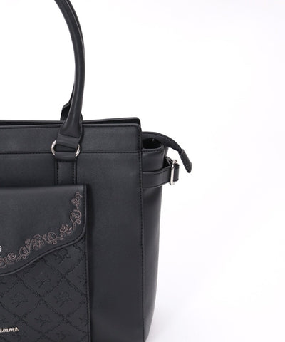 Key Motif Embossed A4 Tote