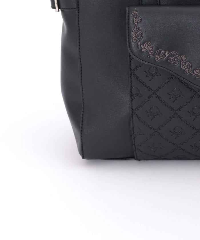 Key Motif Embossed A4 Tote