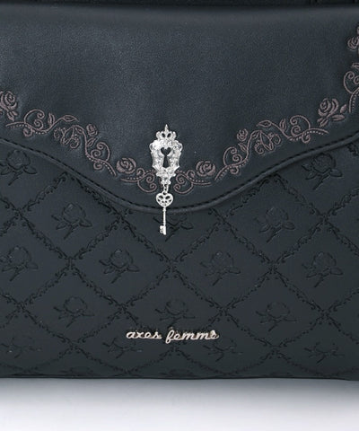 Key Motif Embossed A4 Tote