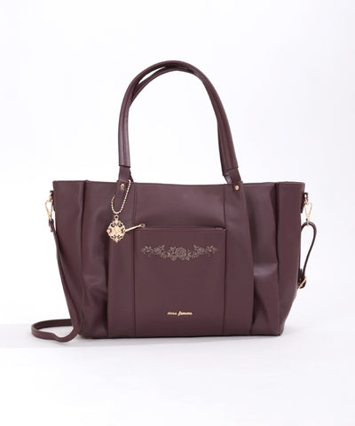 Rose Embroidery Multifunctional Big Tote