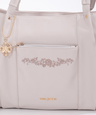 Rose Embroidery Multifunctional Big Tote