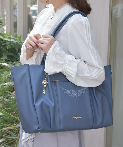 Rose Embroidery Multifunctional Big Tote