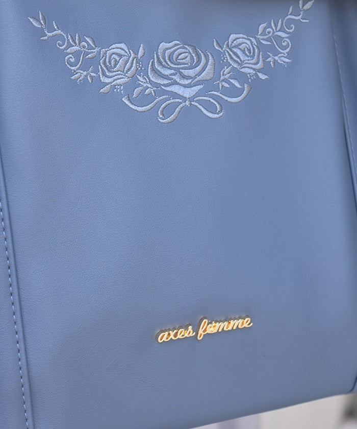 Rose Embroidery Multifunctional Big Tote