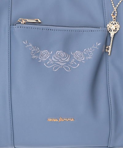 Rose Embroidery Multifunctional Big Tote