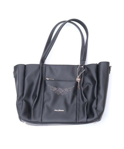 Rose Embroidery Multifunctional Big Tote