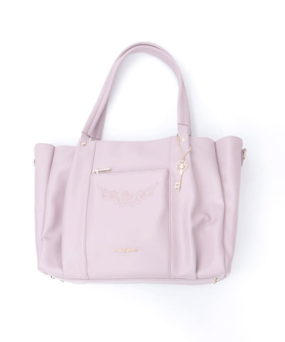 Rose Embroidery Multifunctional Big Tote