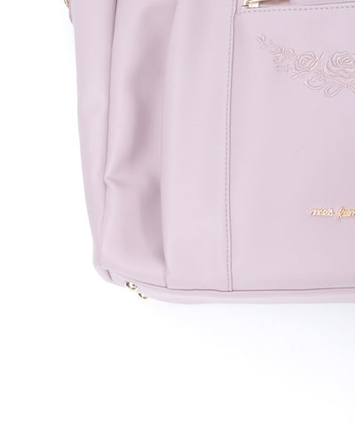 Rose Embroidery Multifunctional Big Tote