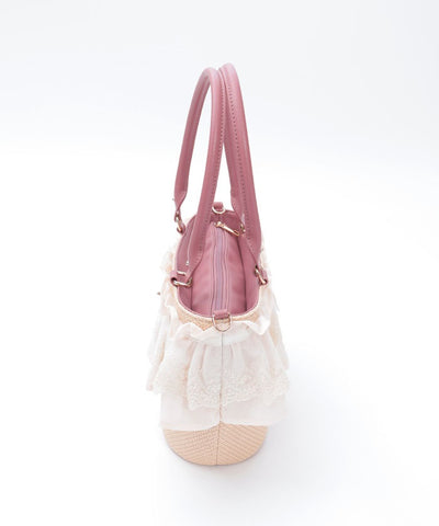 Lace Frill Basket Tote