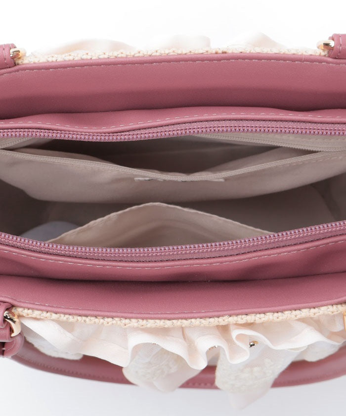 Lace Frill Basket Tote