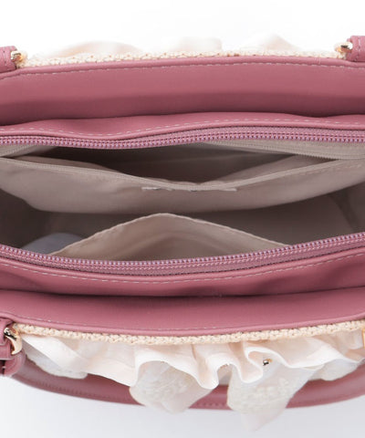 Lace Frill Basket Tote