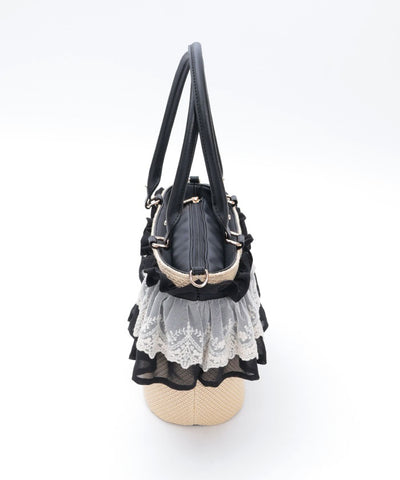 Lace Frill Basket Tote
