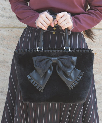 Big Ribbon Fur Bag