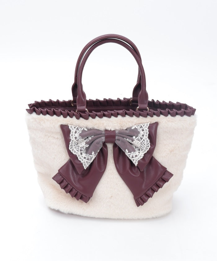 Big Ribbon Fur Bag