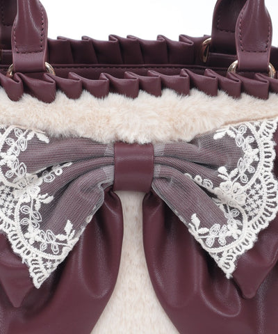 Big Ribbon Fur Bag