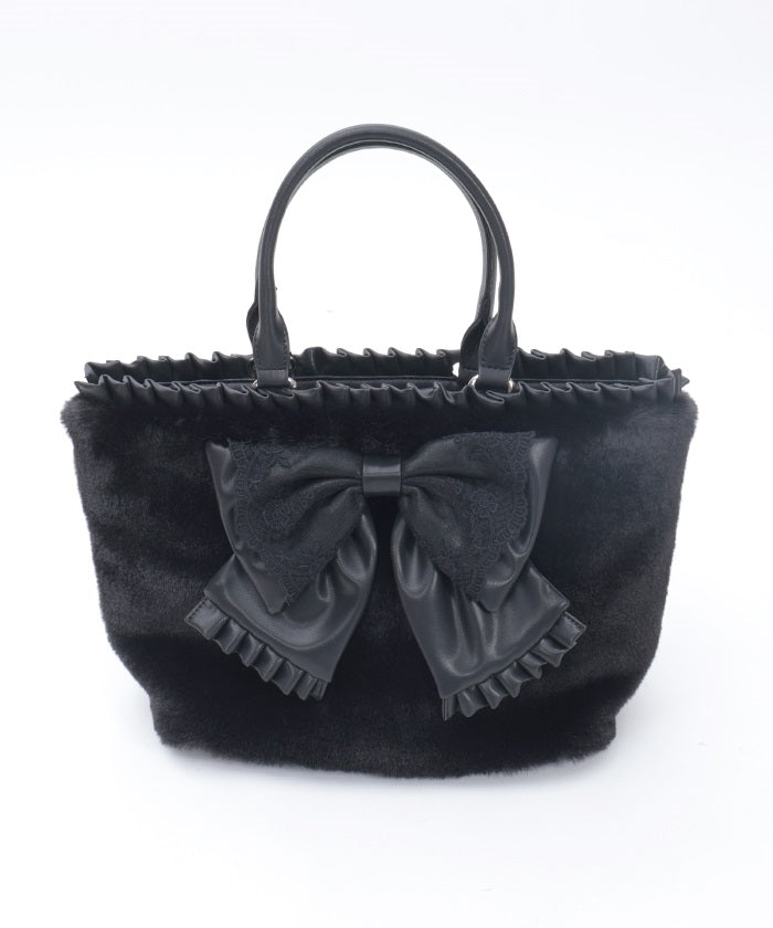 Big Ribbon Fur Bag