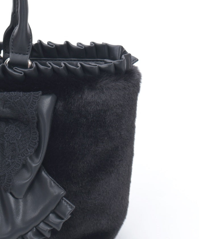 Big Ribbon Fur Bag
