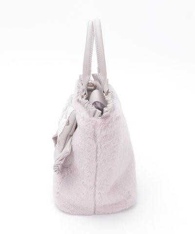 Big Ribbon Fur Bag