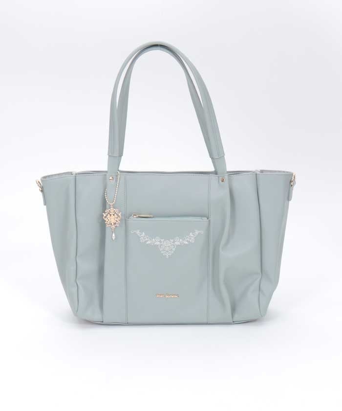 Rose Embroidery Multifunctional Big Tote – axes femme from JAPAN