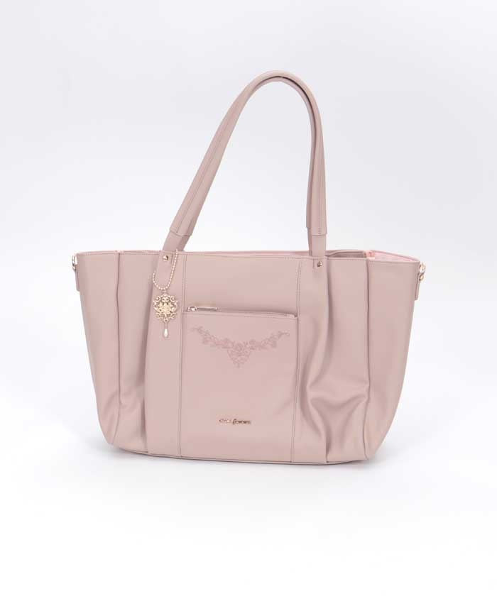 Rose Embroidery Multifunctional Big Tote – axes femme from JAPAN