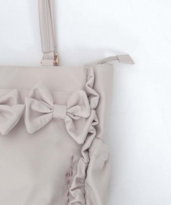 Water Repellent Nylon Row Ribbons Tote – axes femme from JAPAN