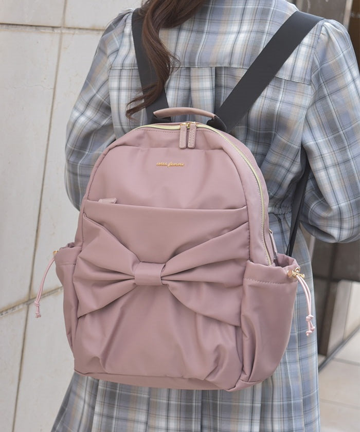 Water Repellent Nylon Backpack with Ribbon