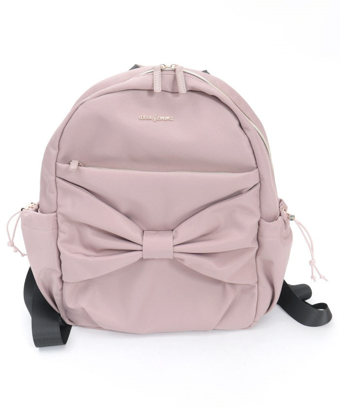 Water Repellent Nylon Backpack with Ribbon