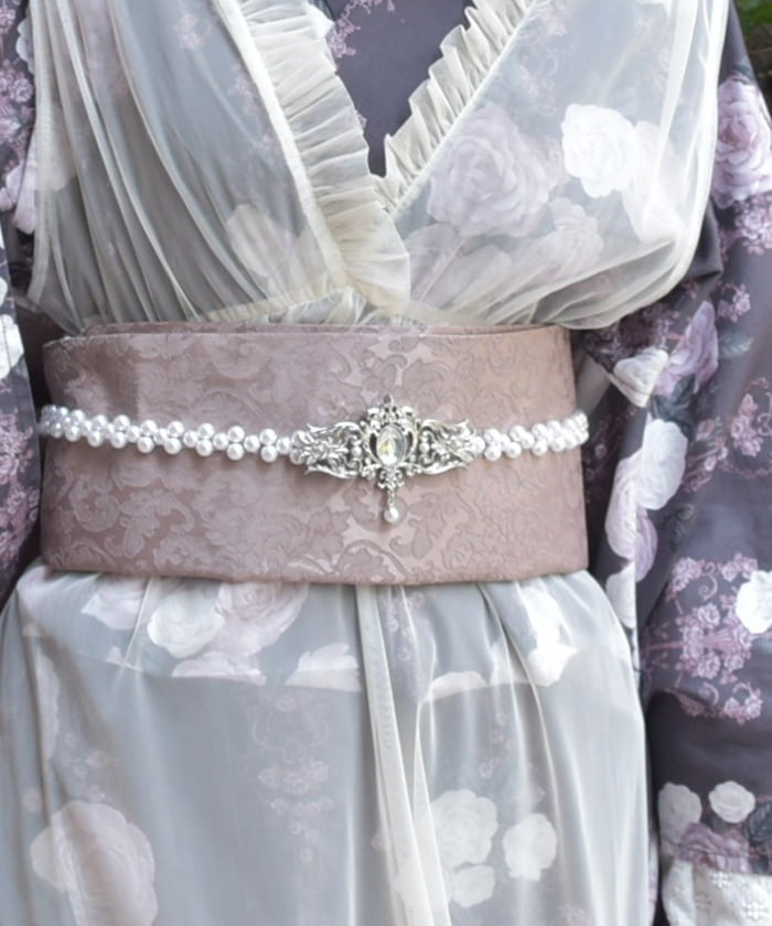 Ornament Pearl Elastic Belt