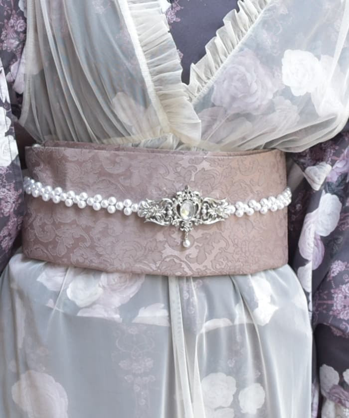 Ornament Pearl Elastic Belt