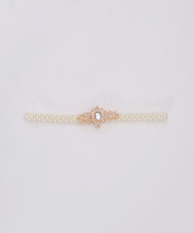 Ornament Pearl Elastic Belt