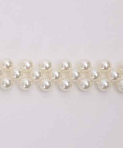 Ornament Pearl Elastic Belt