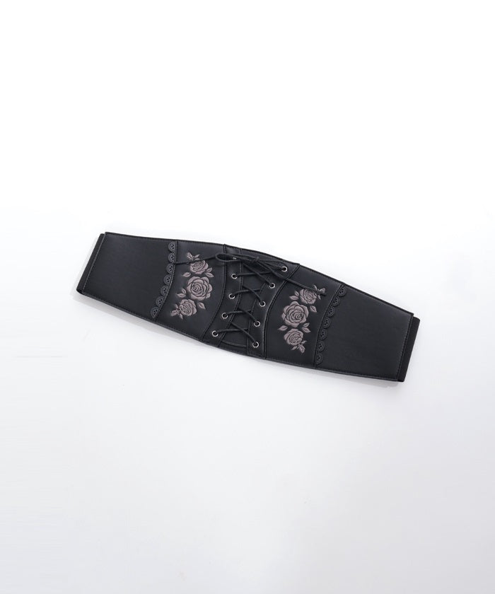 Rose Embroidery Corset Belt